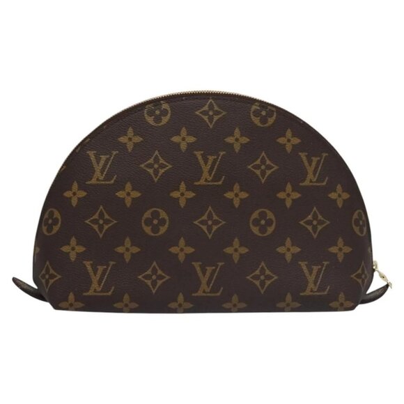 LOUIS VUITTON Monogram Trousse Demi Ronde Cosmetic Pouch M47520 LV Auth bs23103 - Picture 1 of 15